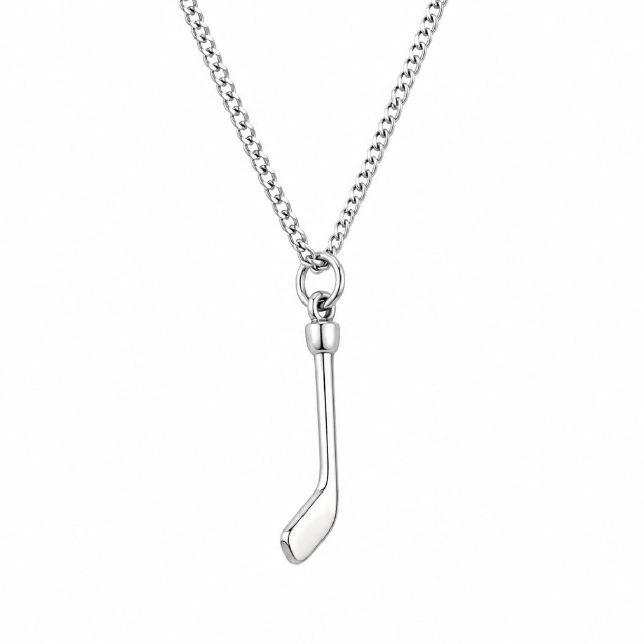Sterling Silver Hockey Stick Necklace