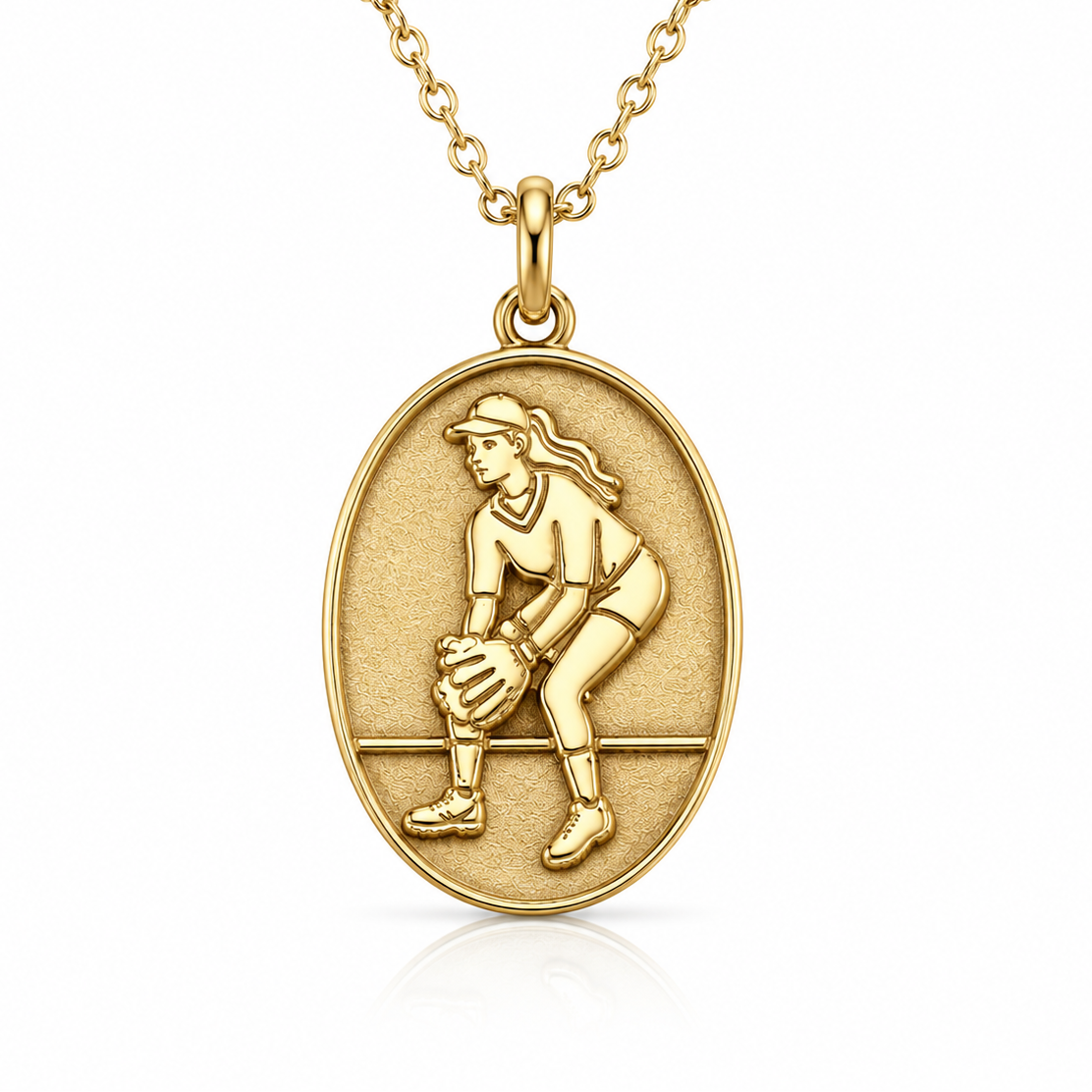 Baseball-Spieler-Halskette aus Sterlingsilber