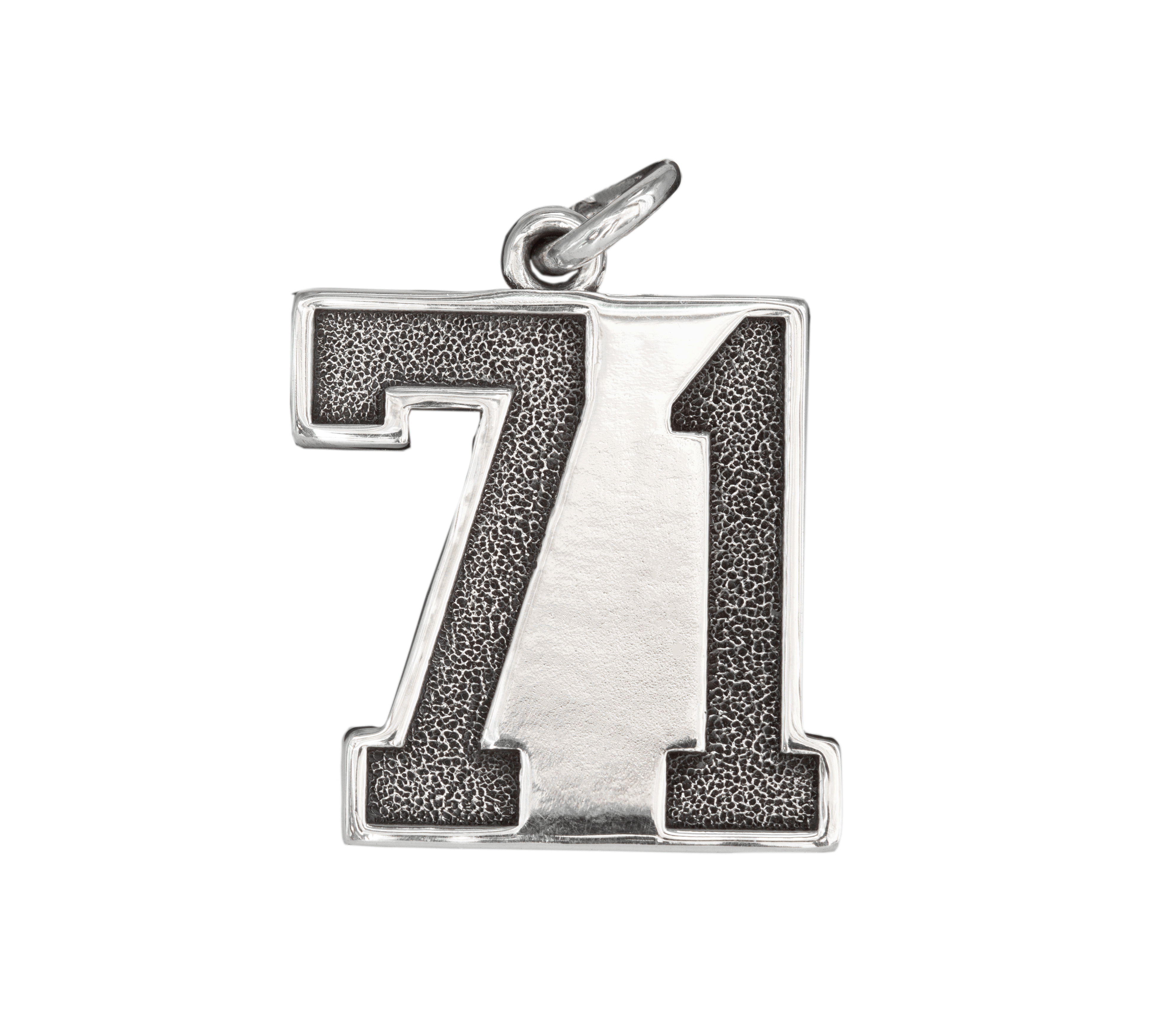 Sterling Silver Jersey Number Pendant