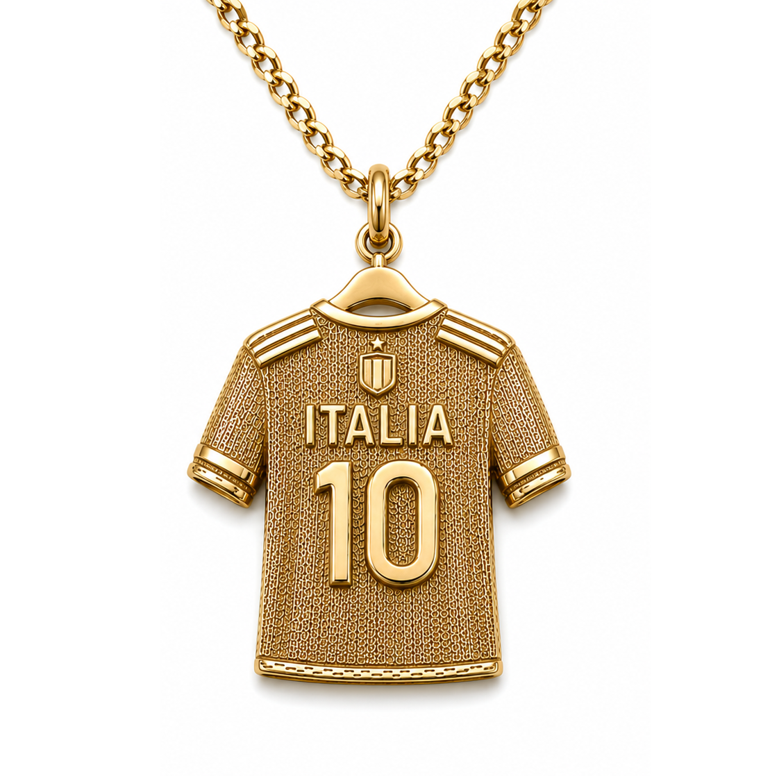 Custom 14k Gold soccer jersey pendant