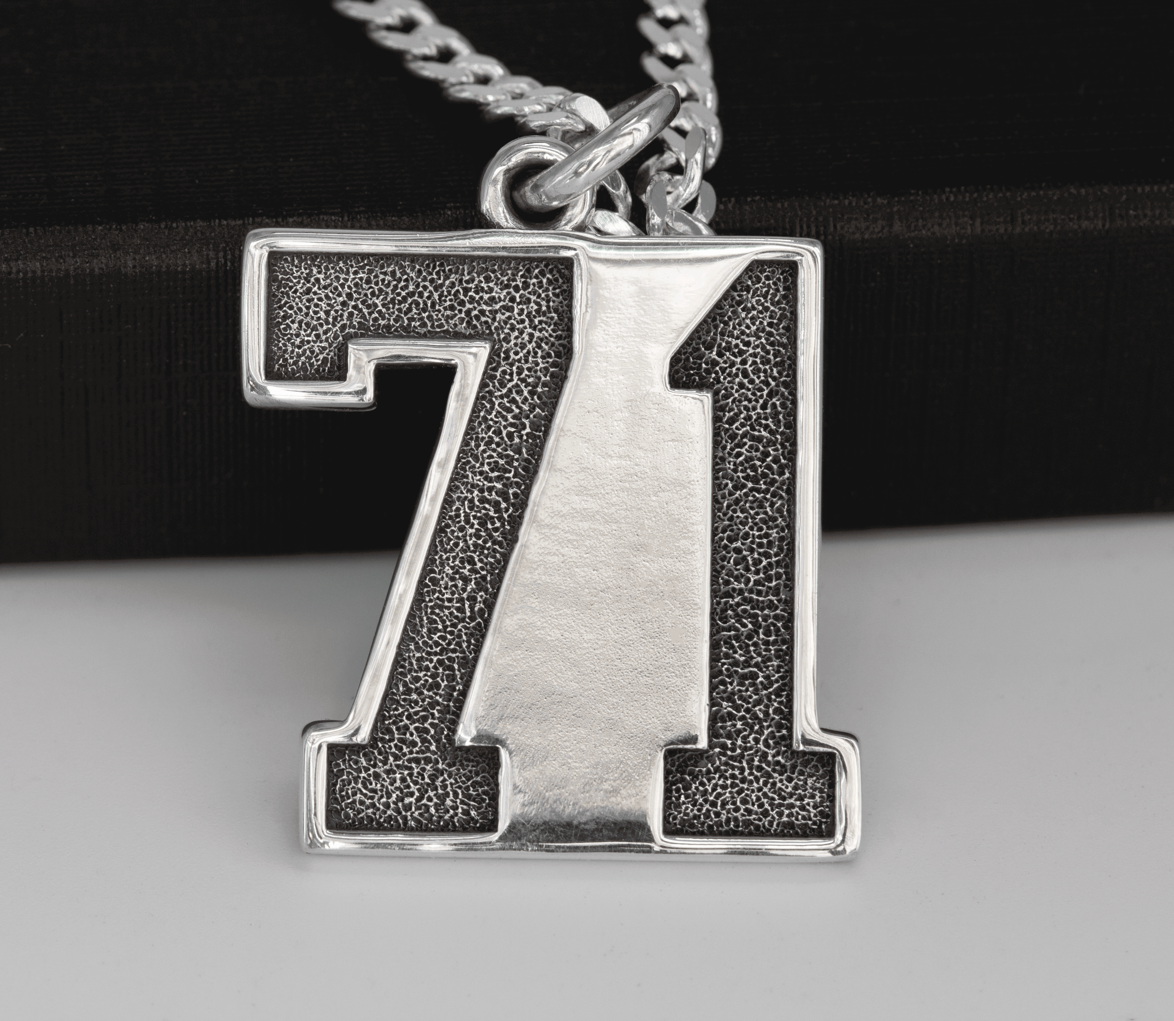 Sterling Silver Jersey Number Pendant