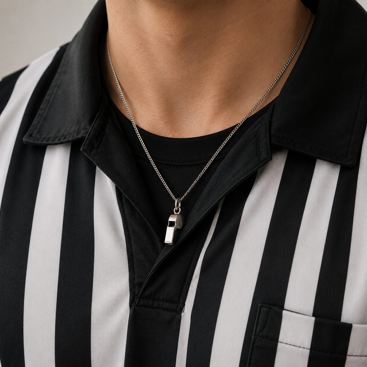 Sifflet d'entraîneur en argent sterling
