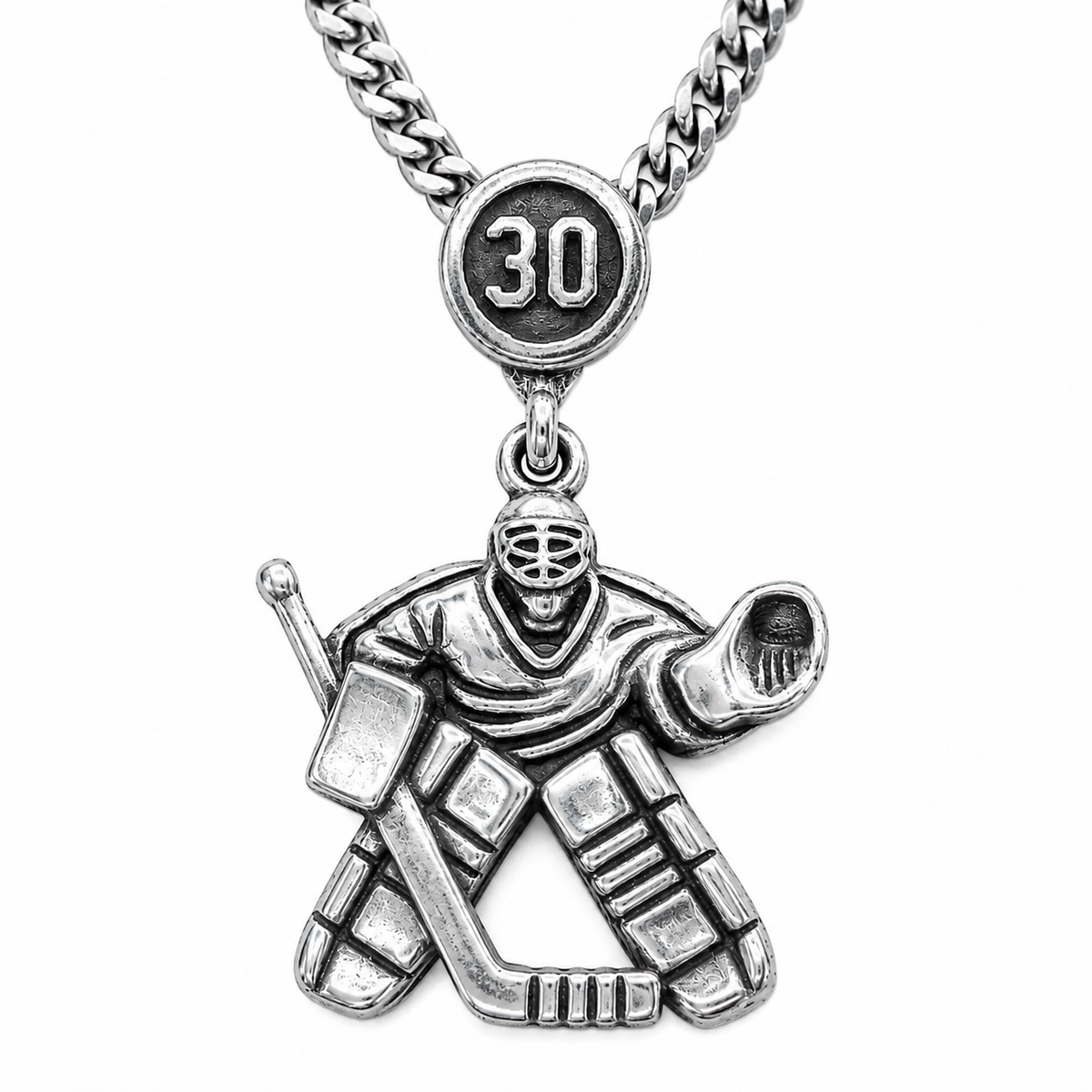 Personalized Hockey Goalie Pendant