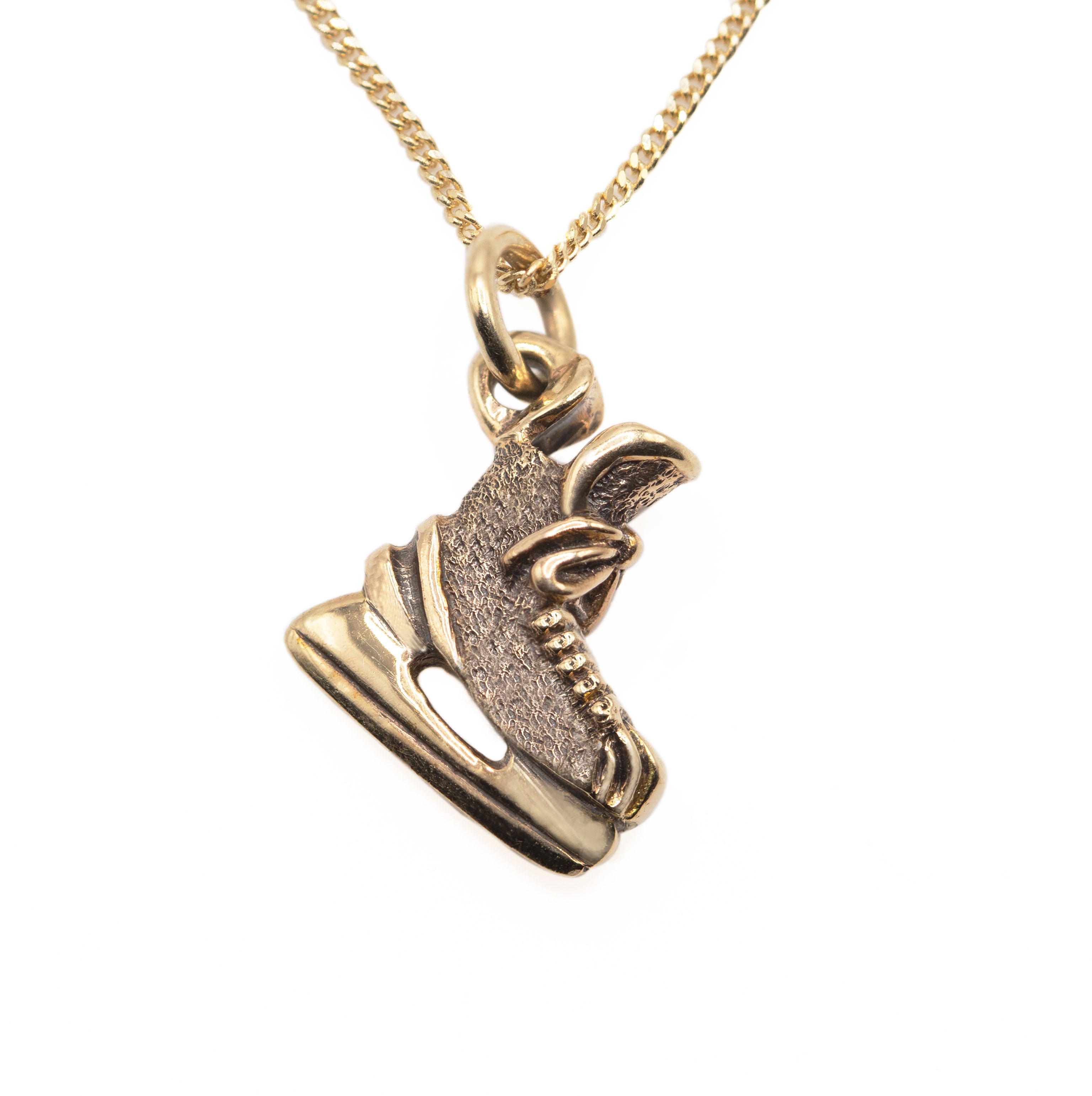 14K Gold Hockey Skate Necklace
