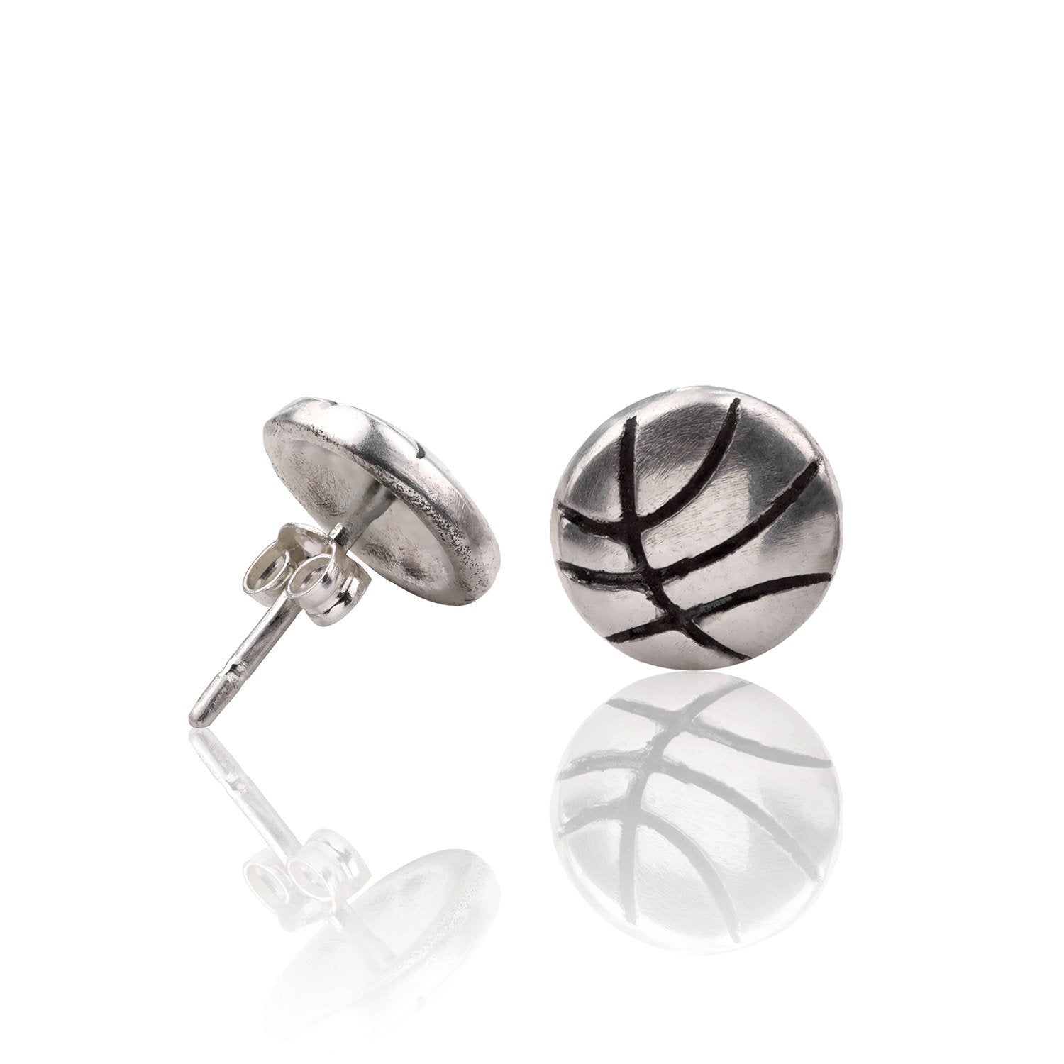 Basketball-Ohrstecker aus Sterlingsilber