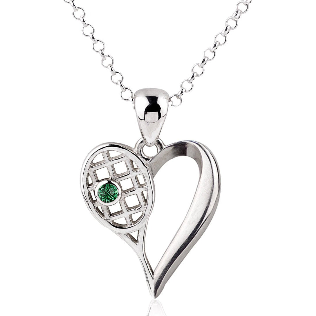 Collier d'amour de tennis en argent sterling