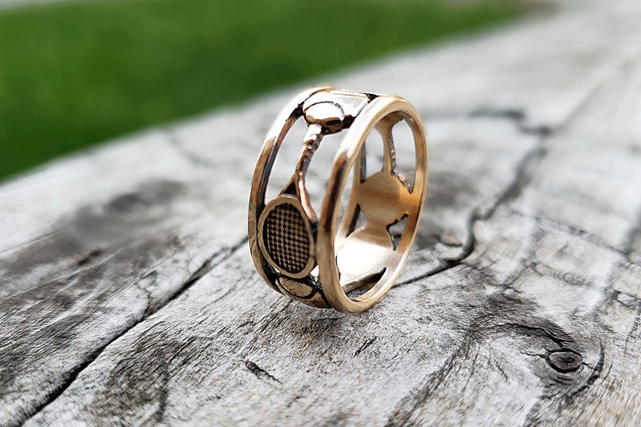 Tennisring, Tennisschmuck, Silber, Gold, Tennisgeschenk, Geschenk für sie, Abschlussgeschenk, Geschenk für Tennisspieler, Teenager-Geschenk, Tennis-Mama