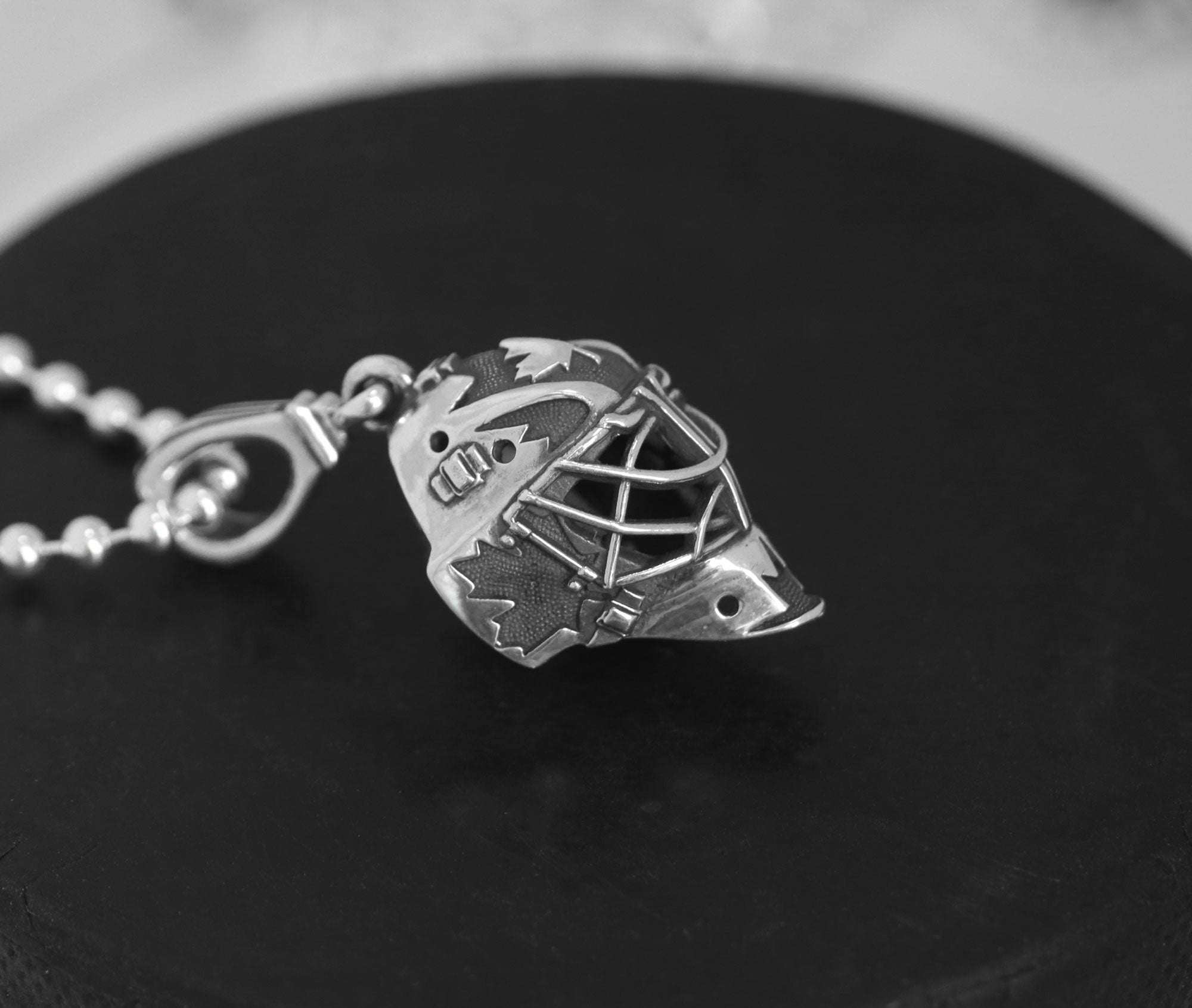NEW! Team Canada Sterling Silver Ice Hockey Goalie Pendant