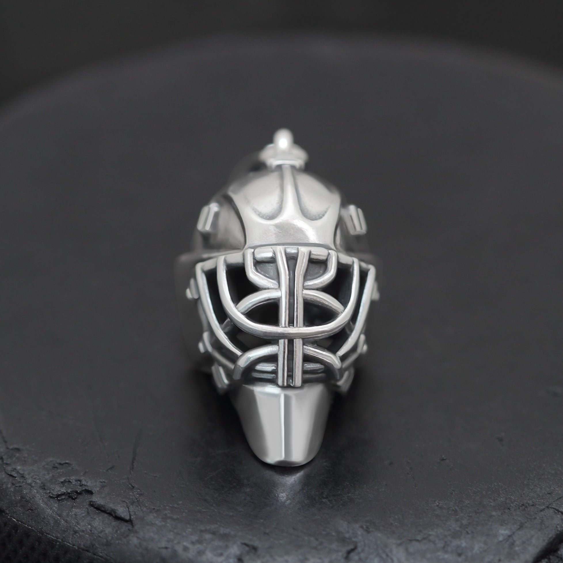Sterling Silver Hockey Goalie Mask Pendant