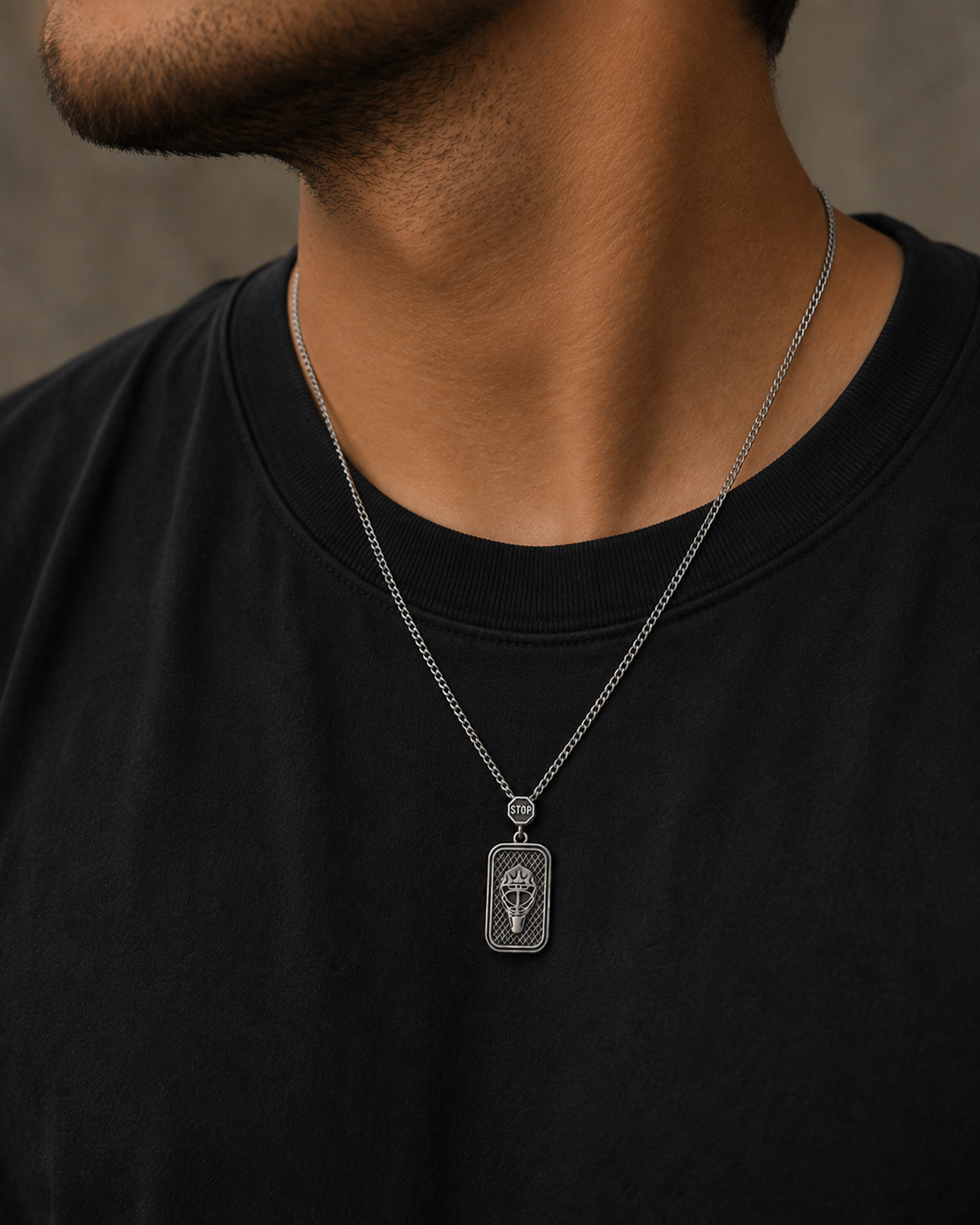 Sterling Silver Hockey goalie pendant