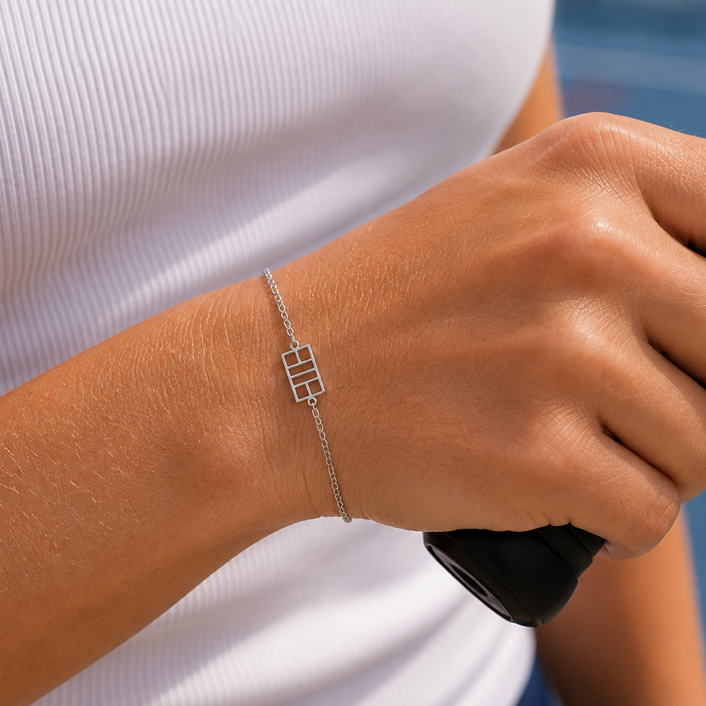 Sterling Silver Pickelball bracelet