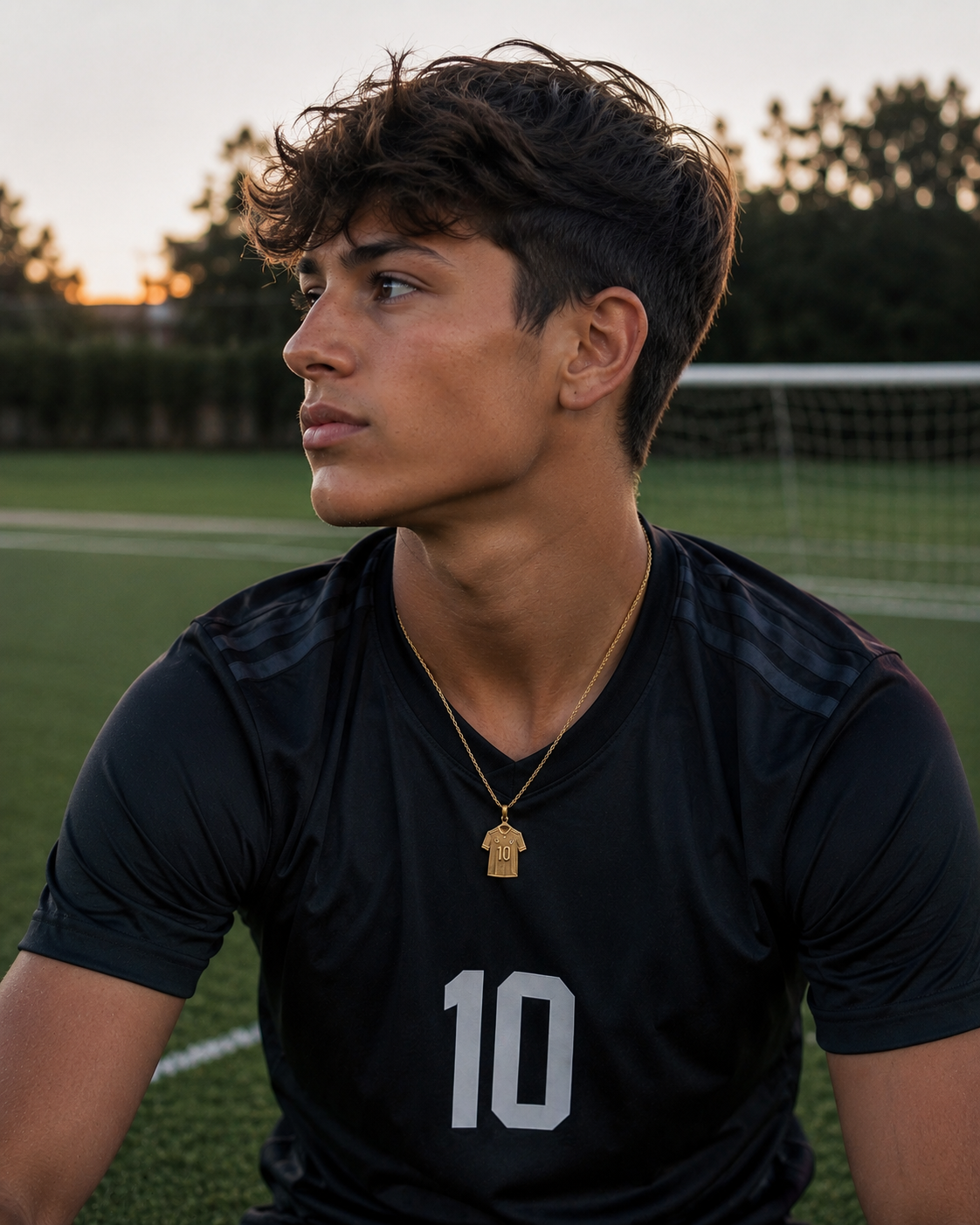 Custom 14k Gold soccer jersey pendant