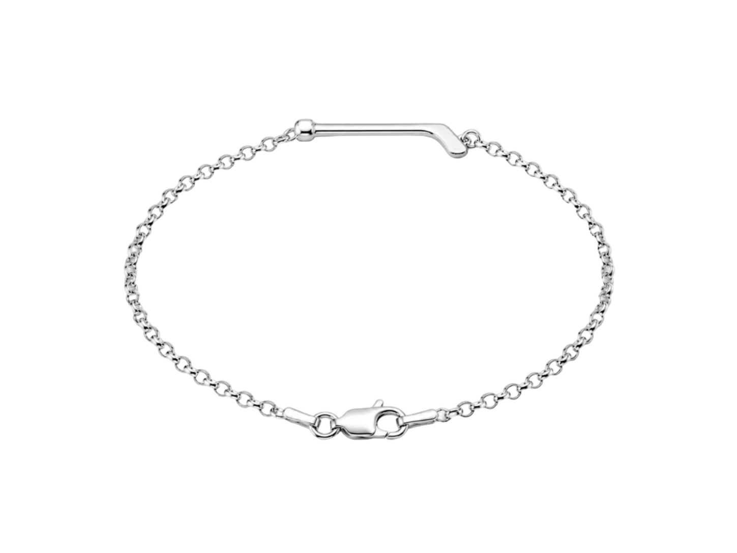 Sterling Silver Hockey stick bracelet