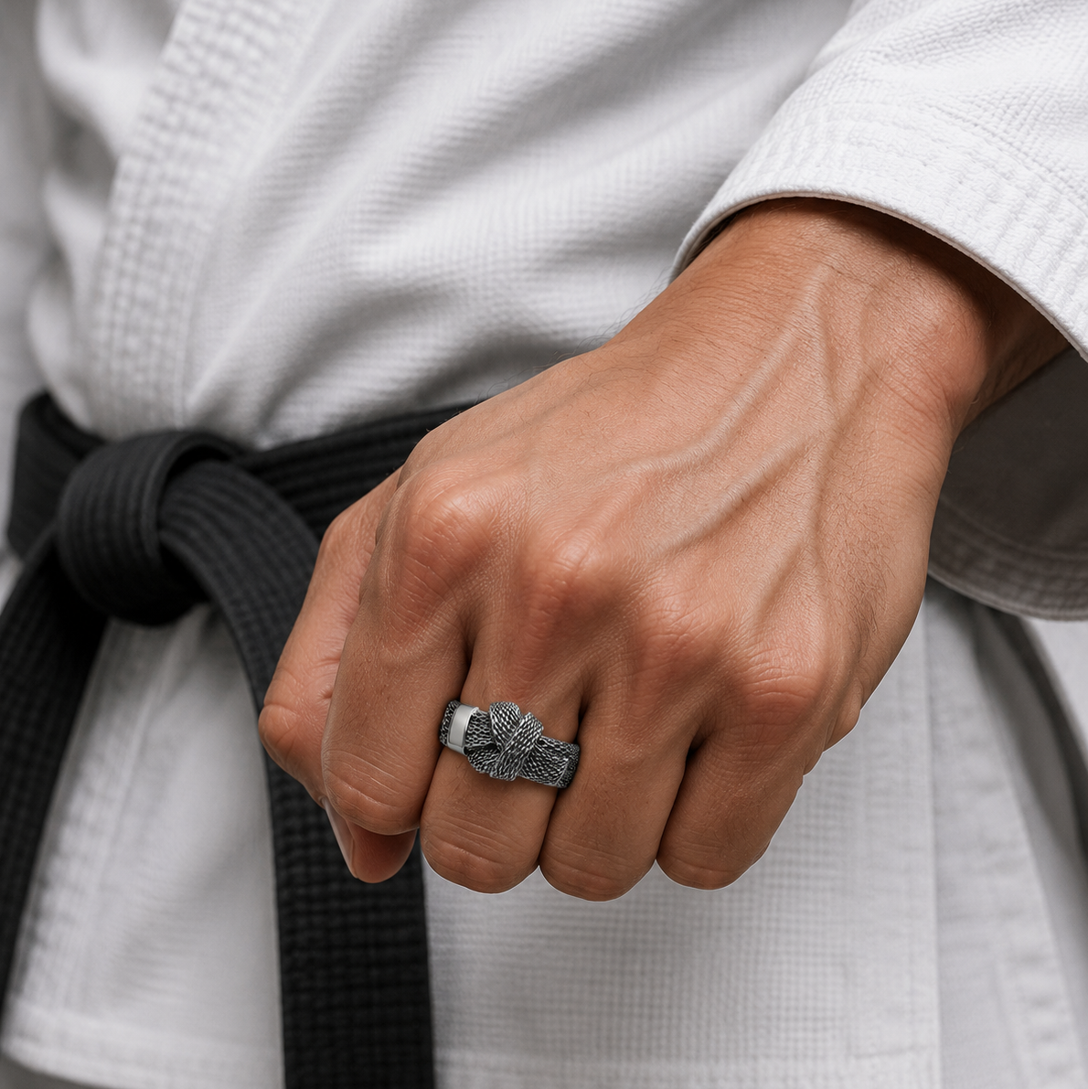 Bague d'art martial en argent