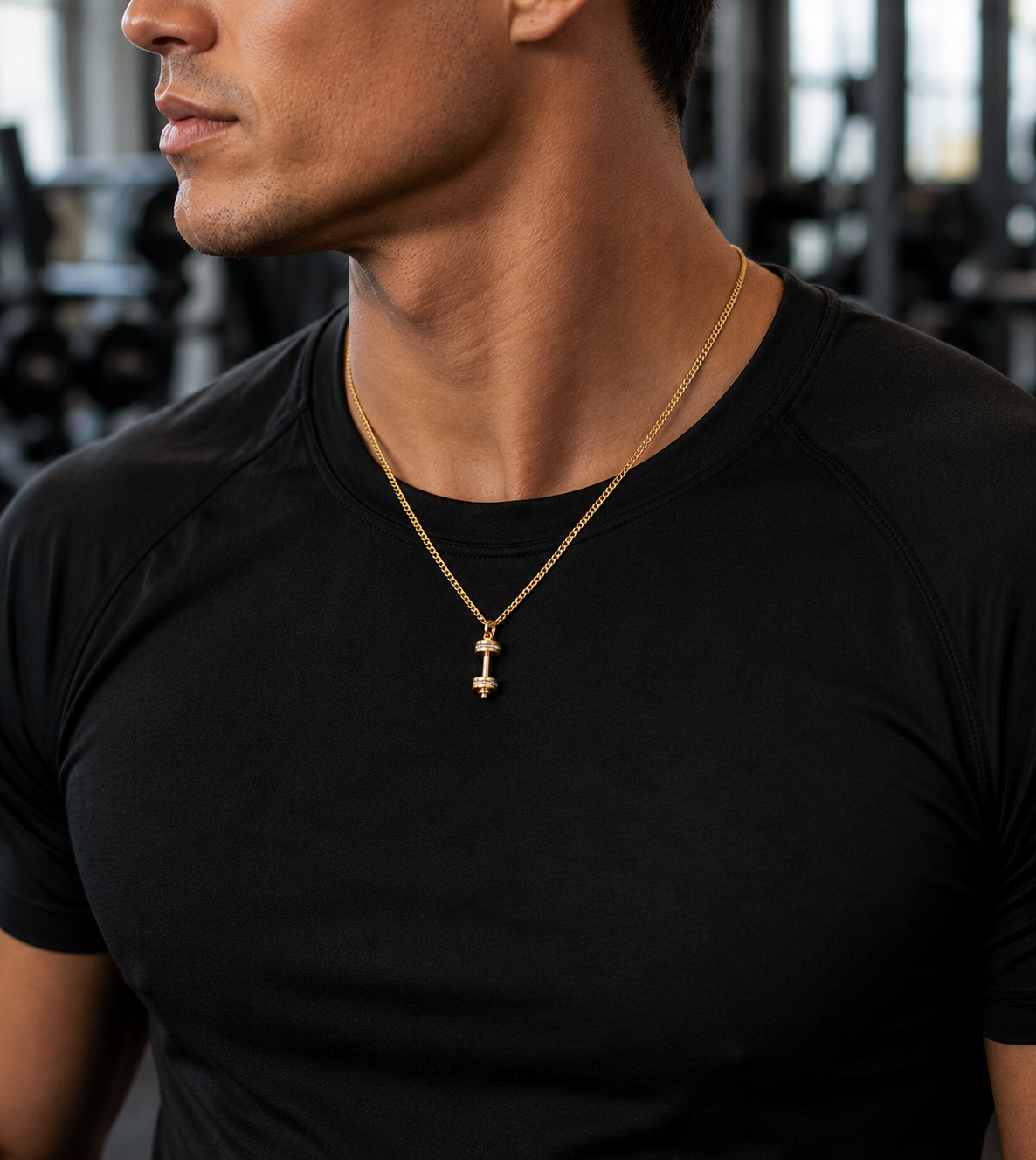 Pendentif haltère en argent