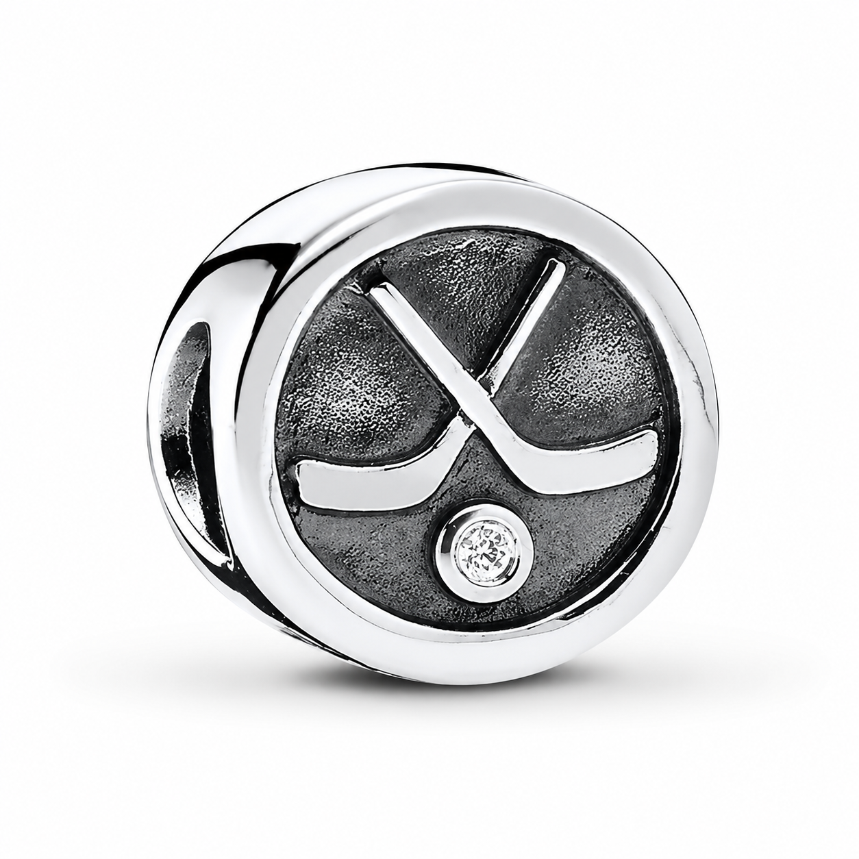 Hockey charm with your birthstone (for Pandora bracelets)