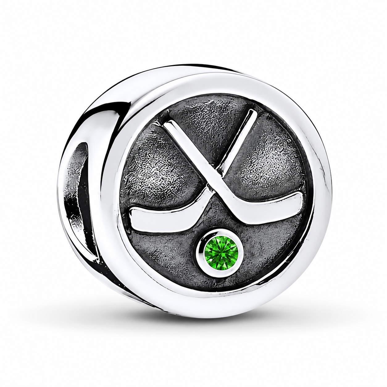 Hockey charm with your birthstone (for Pandora bracelets)