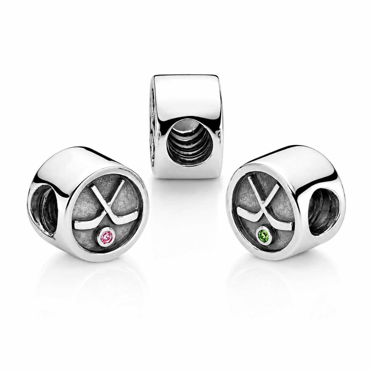 Hockey charm with your birthstone (for Pandora bracelets)