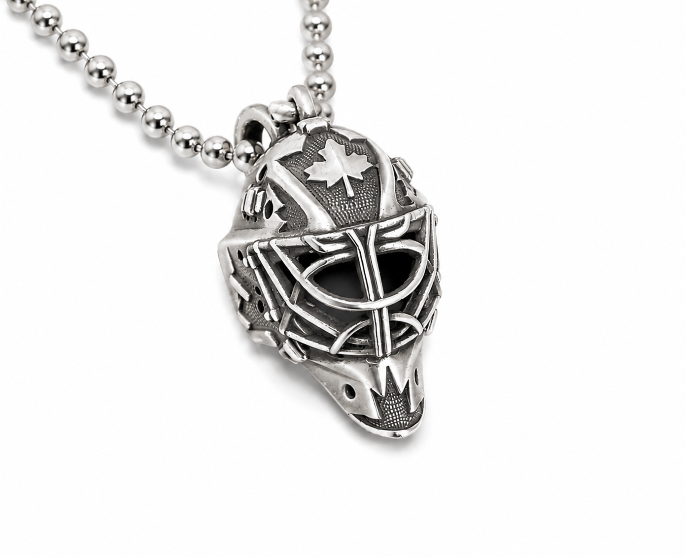 NOUVEAU! Pendentif de gardien de but de hockey sur glace en argent sterling d'Équipe Canada