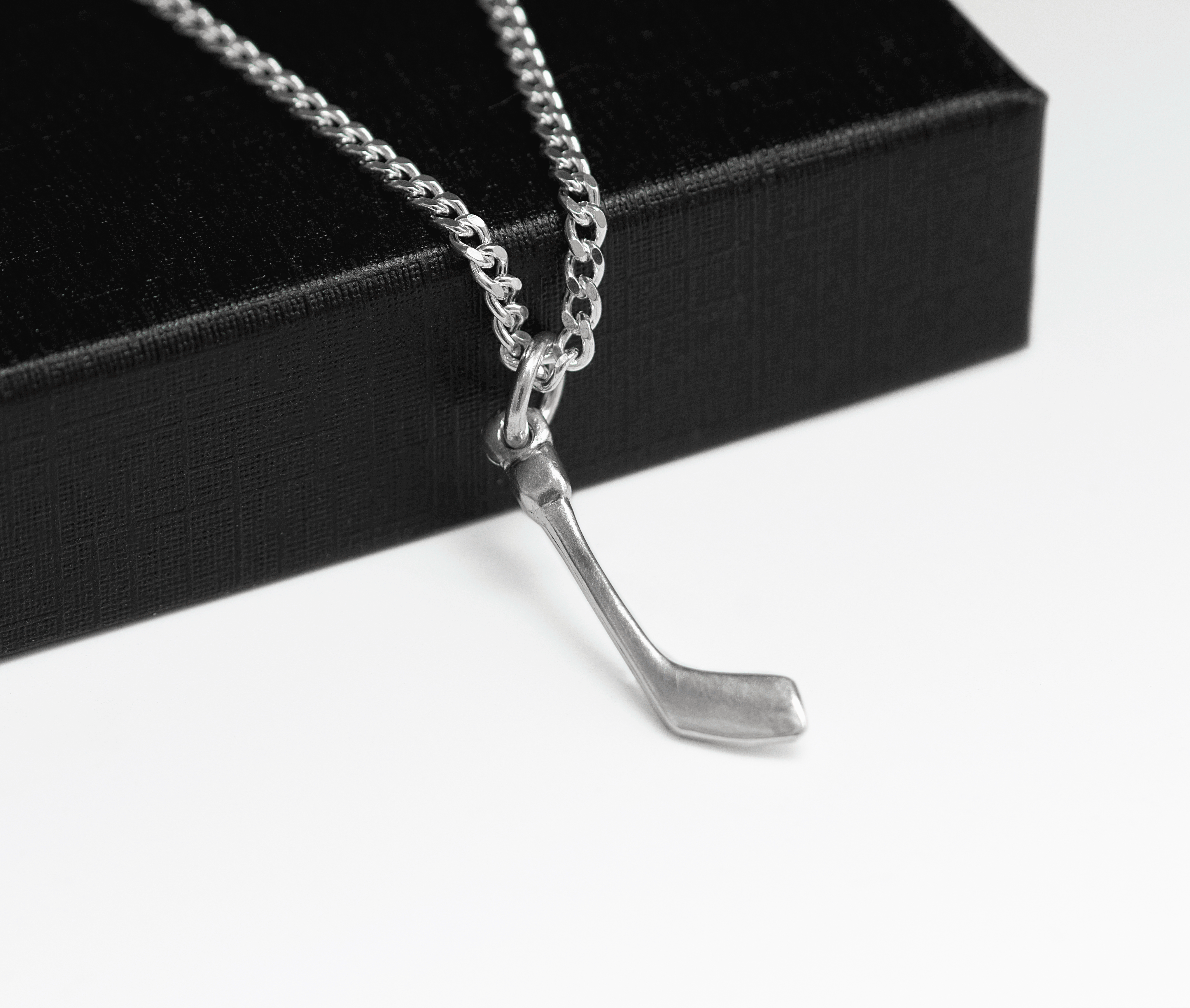 Sterling Silver Hockey Stick Necklace