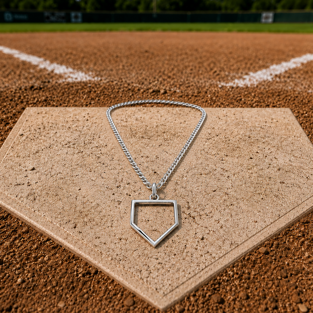 Baseball Home plate pendant