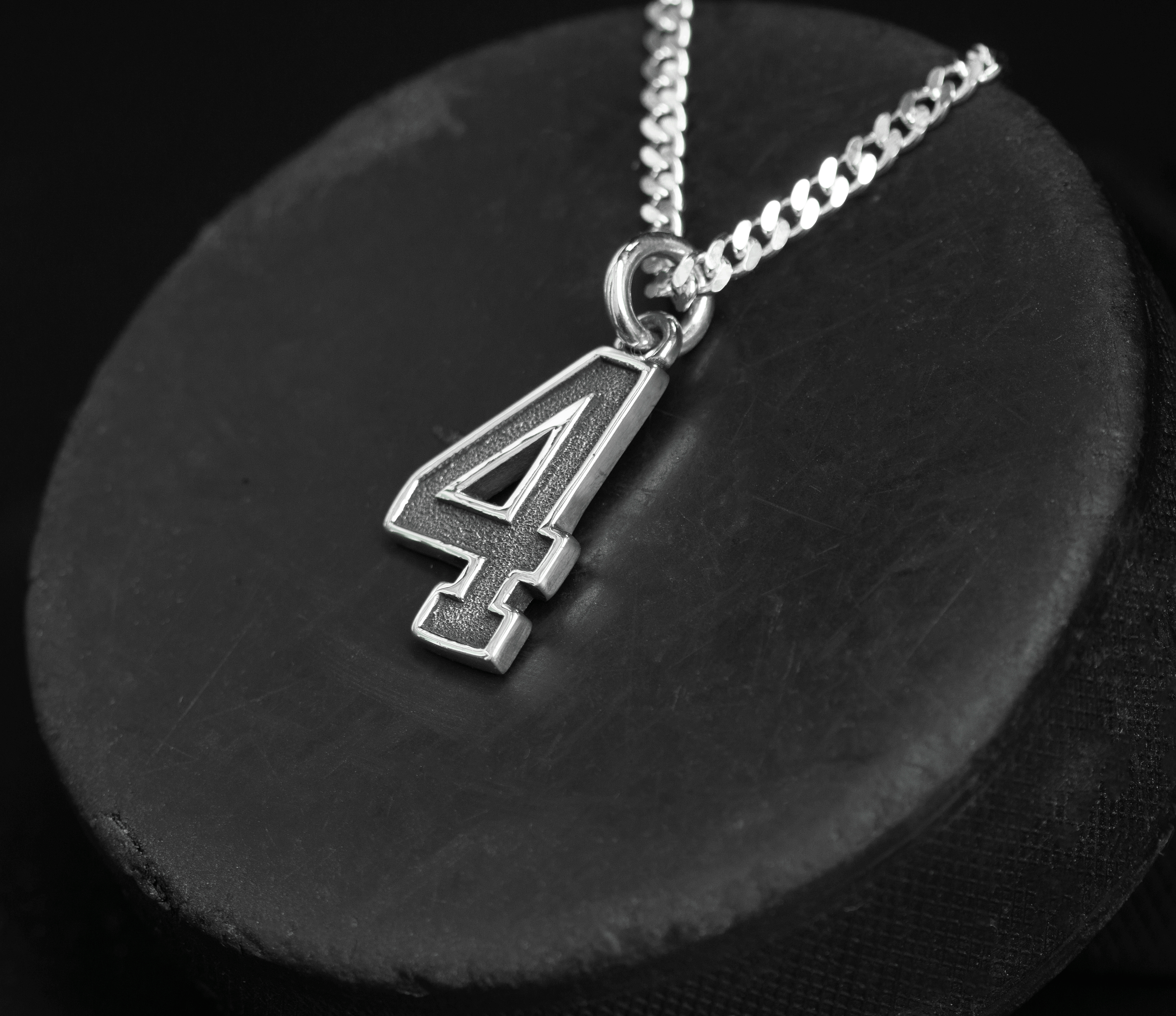 Sterling Silver Jersey Number Pendant