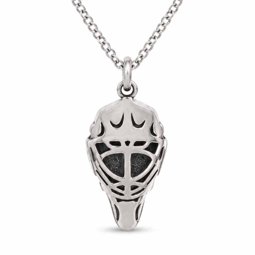 Personalized Sterling Silver Hockey Goalie Mask Pendant