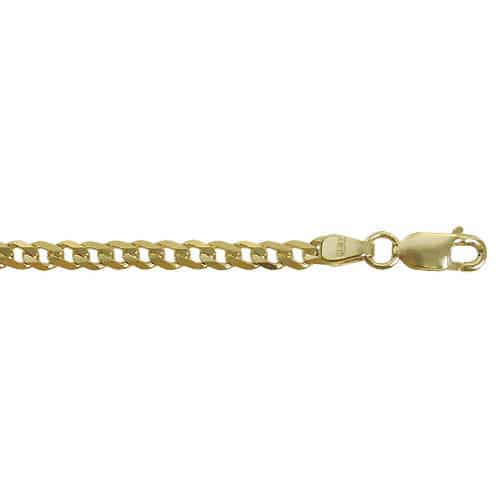 10K Yellow Gold curb chain  2.3mm