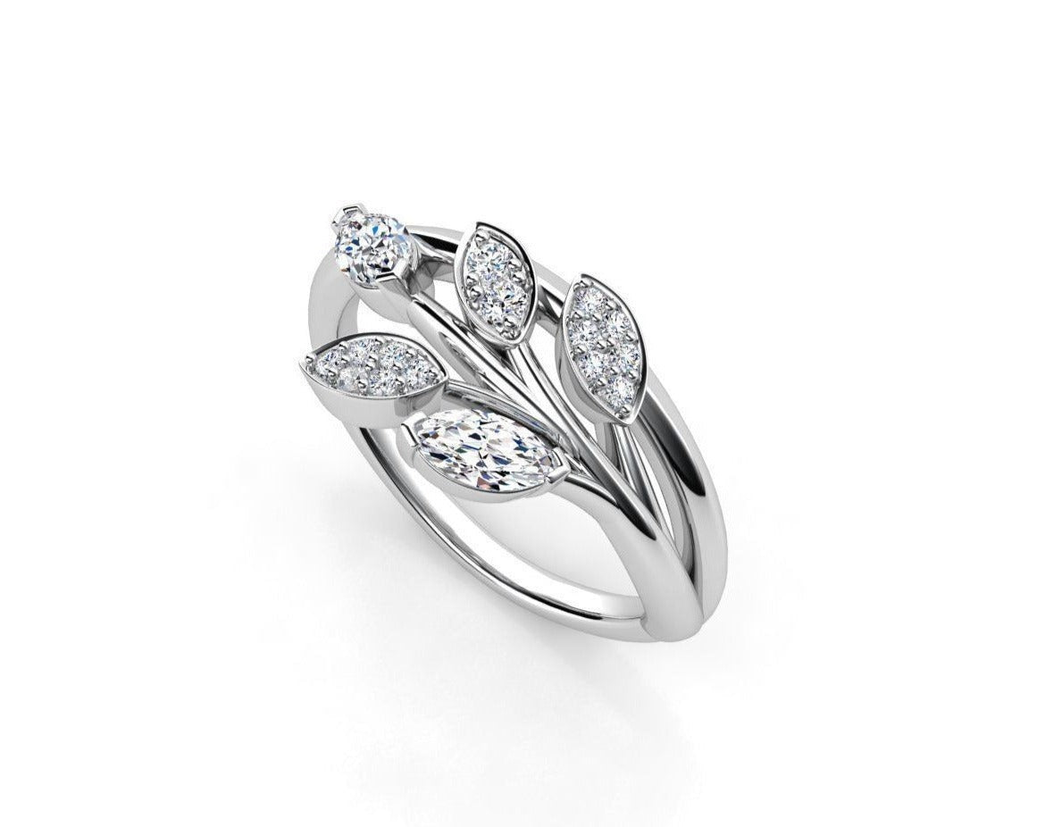 Sambora Diamond Branch Engagement Ring