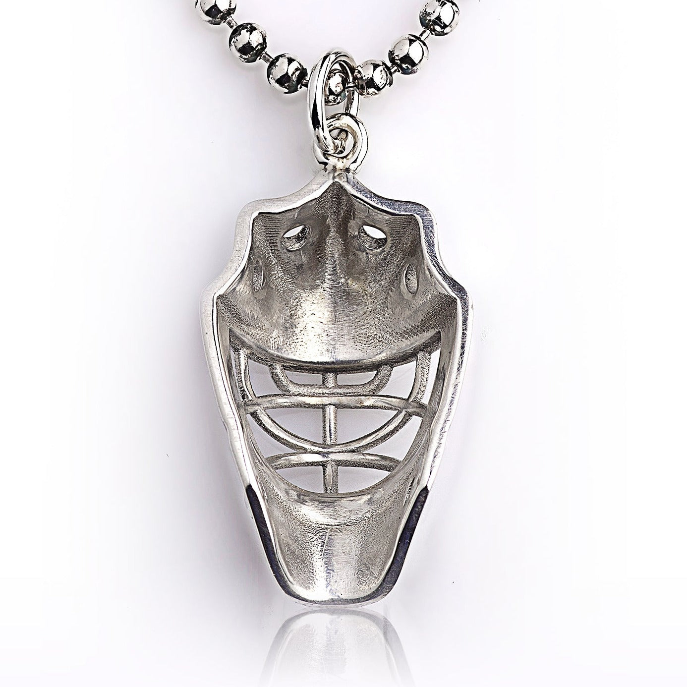 Personalized Sterling silver goalie mask