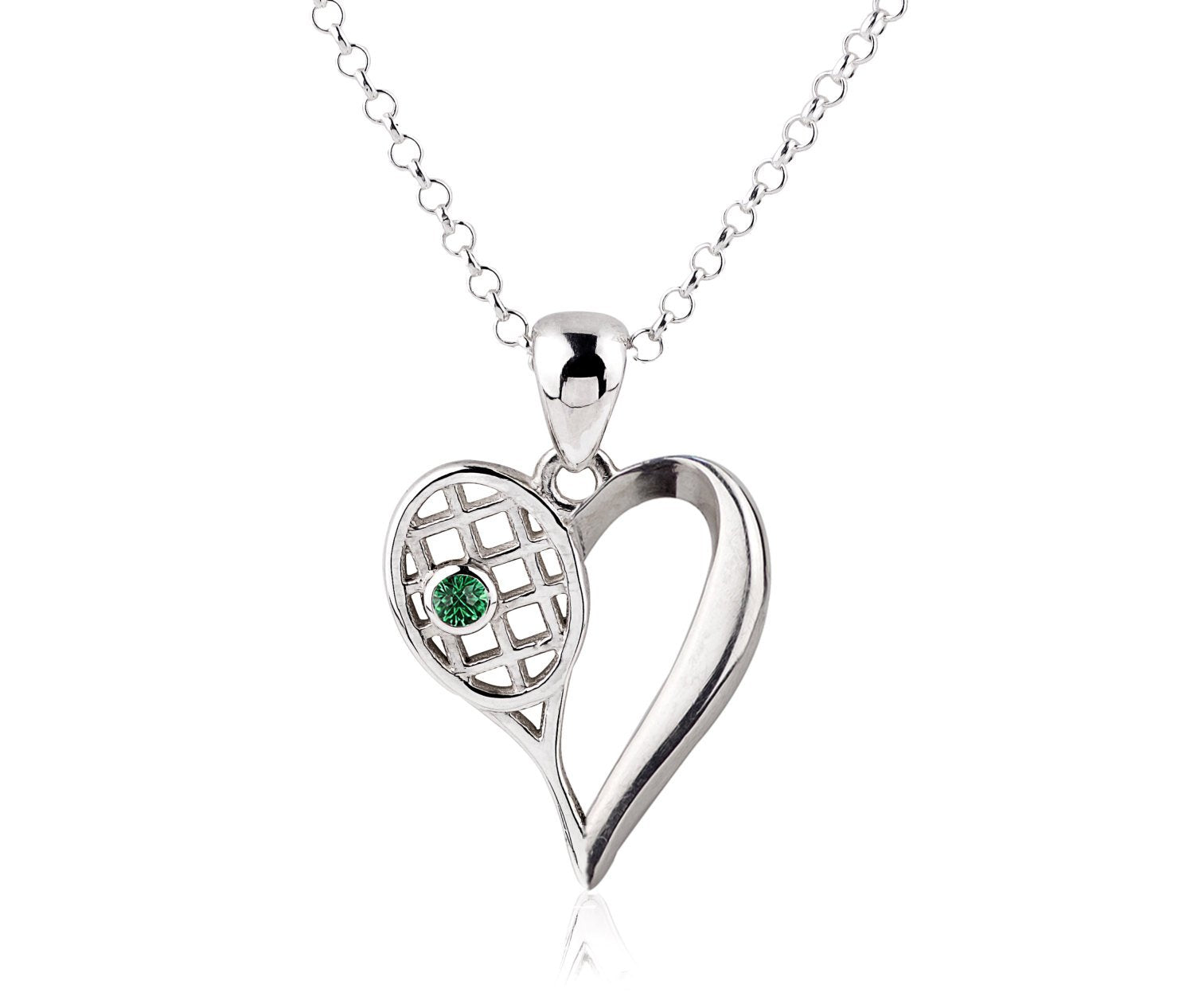 Sterling Silber Tennis Love Halskette