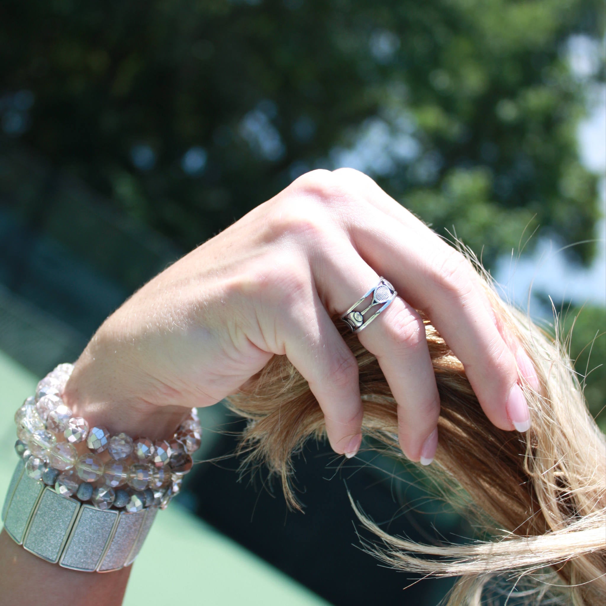 Bague Tennis En Argent