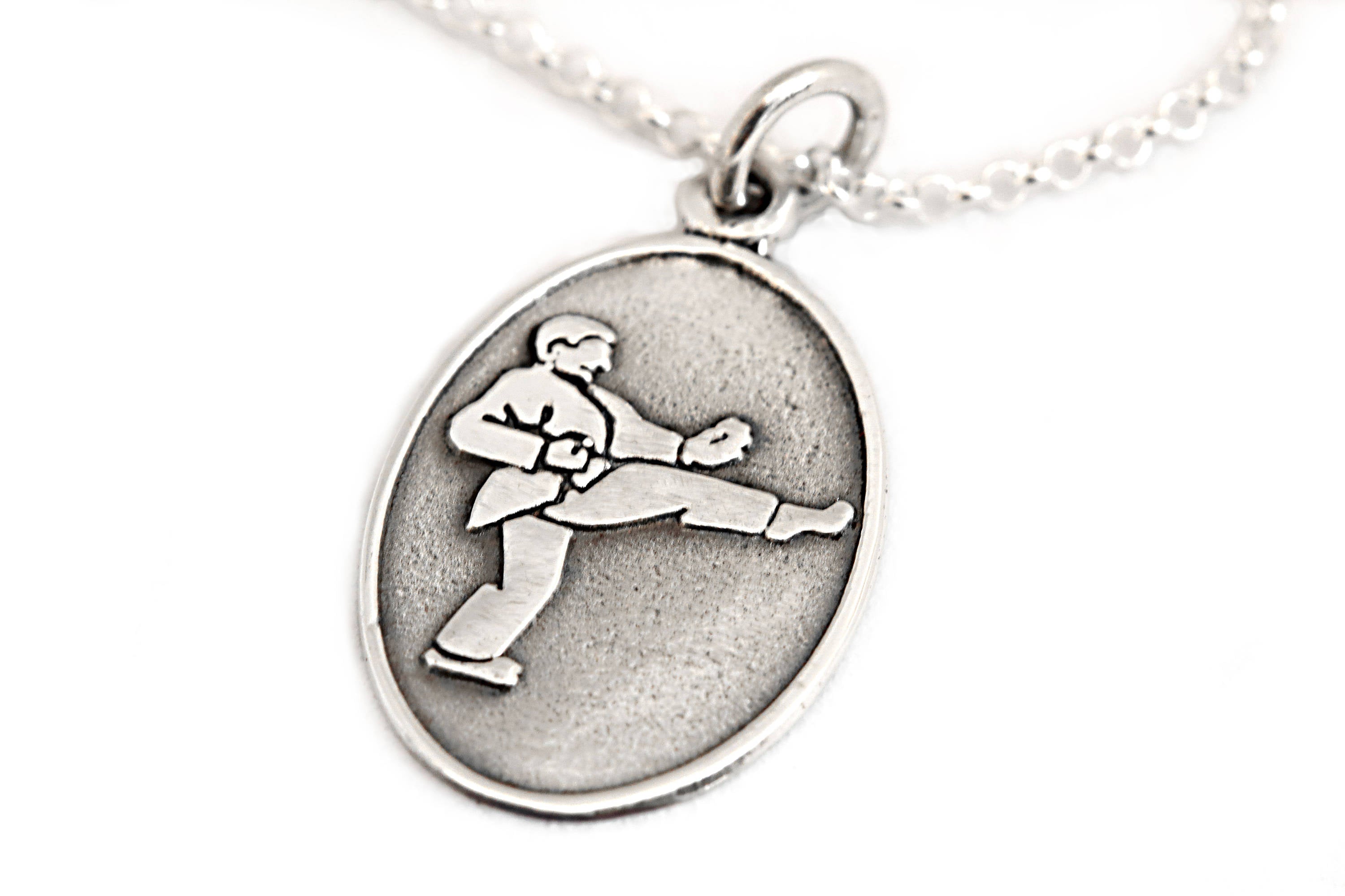 Martial Arts Silver Necklace, Martial Arts, Karate, Judo, BJJ, Gift for him, Best birthday gift, Taekwondo, Aikido