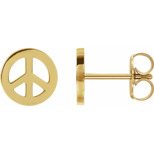 Peace sign earrings best sale studs