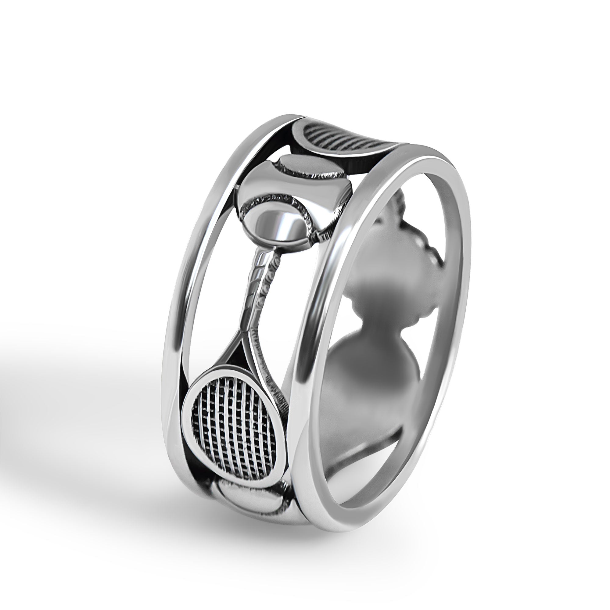 Tennis Silver Ring